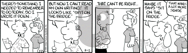 Drabble on Thursday August 12, 1999 Comic Strip