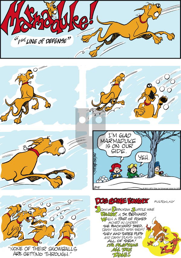 Marmaduke on Sunday February 15, 2015 Comic Strip