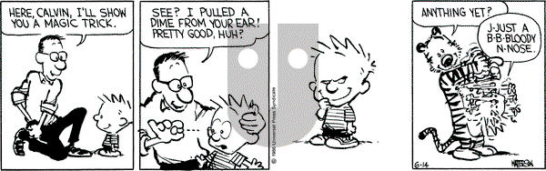 Calvin and Hobbes on Saturday June 14, 1986 Comic Strip