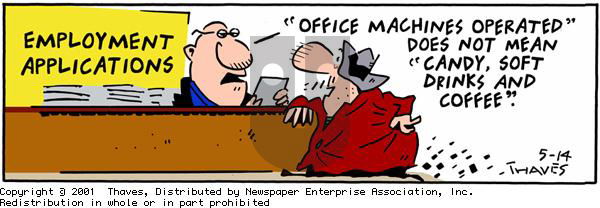 Frank and Ernest on Monday May 14, 2001 Comic Strip