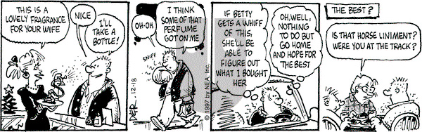 Betty on Thursday December 18, 1997 Comic Strip