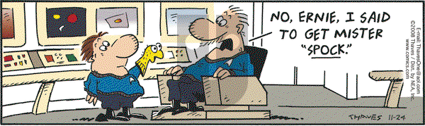 Frank and Ernest on Monday November 24, 2008 Comic Strip