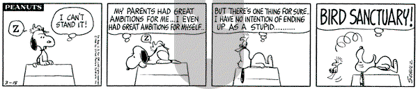 Peanuts on Friday March 18, 1966 Comic Strip