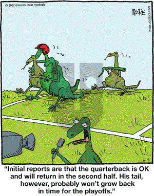 In the Bleachers on Monday January 7, 2002 Comic Strip