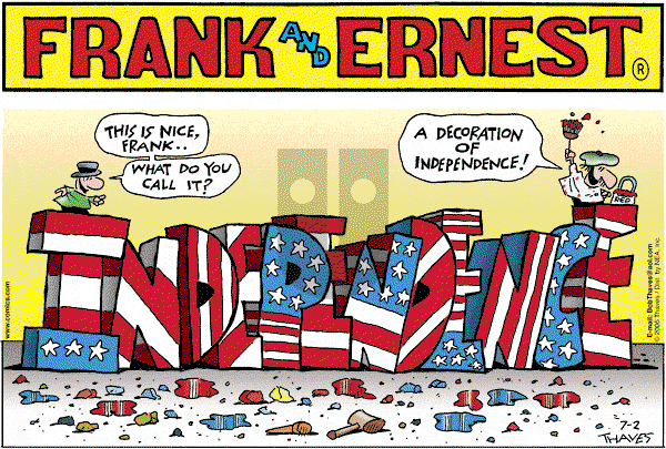 Frank and Ernest on Sunday July 2, 2006 Comic Strip