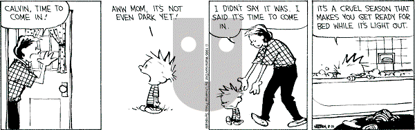 Calvin and Hobbes - Thursday August 10, 1995 Comic Strip