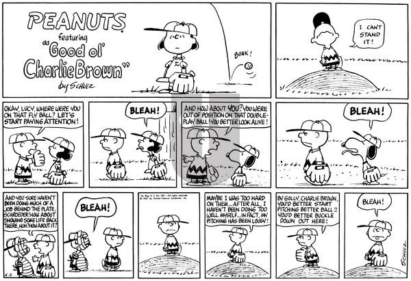 Peanuts on Sunday April 2, 1967 Comic Strip