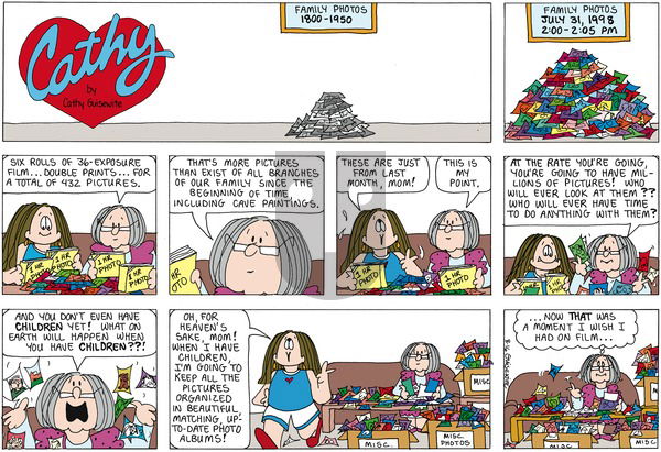 Cathy Classics on Thursday October 8, 1998 Comic Strip