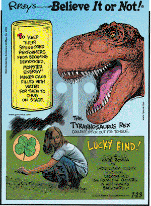 Ripley's Believe It or Not on Monday July 23, 2018 Comic Strip