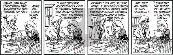Doonesbury on Friday July 15, 1977 Comic Strip