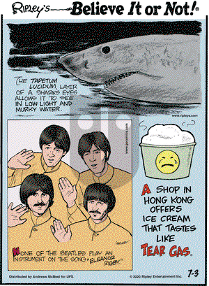 Ripley's Believe It or Not on Friday July 3, 2020 Comic Strip