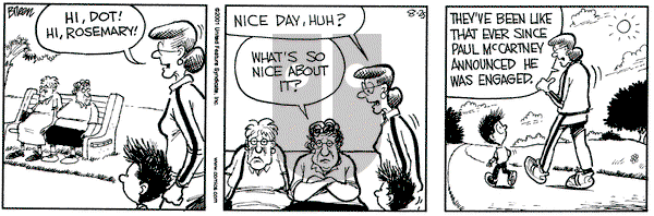 Grand Avenue on Saturday August 25, 2001 Comic Strip