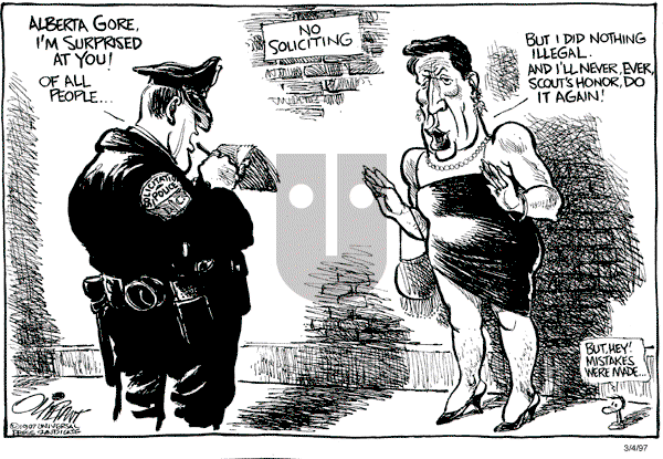 Pat Oliphant - Tuesday March 4, 1997 Comic Strip