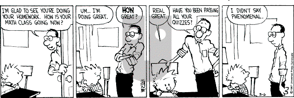 Calvin and Hobbes - Friday March 6, 1987 Comic Strip