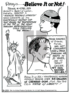 Ripley's Believe It or Not on Tuesday May 20, 1997 Comic Strip