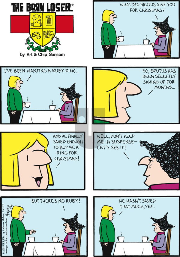 The Born Loser on Sunday December 30, 2018 Comic Strip