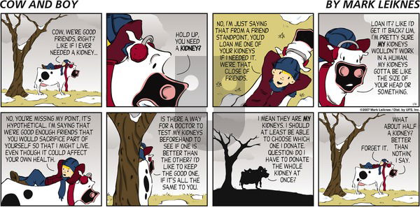 Cow and Boy Classics on Sunday January 14, 2007 Comic Strip