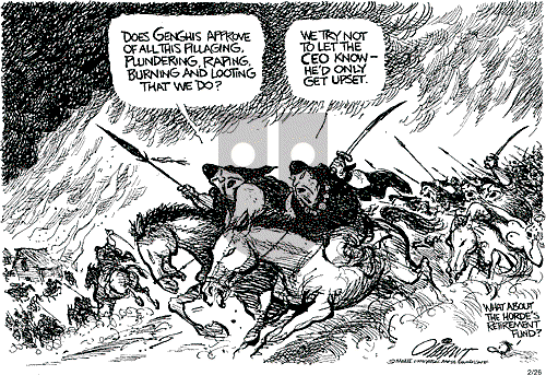 Pat Oliphant on Tuesday February 26, 2002 Comic Strip