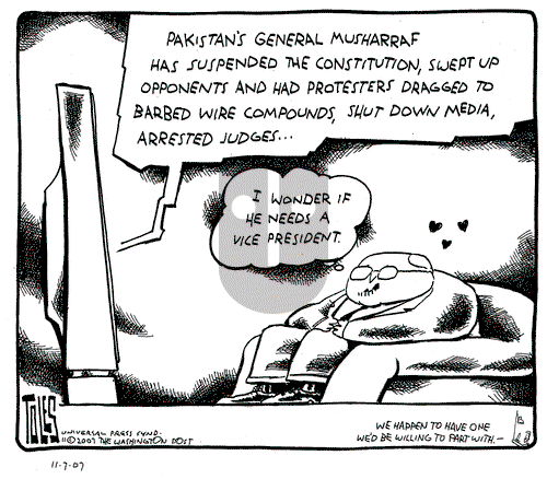 Tom Toles on Wednesday November 7, 2007 Comic Strip