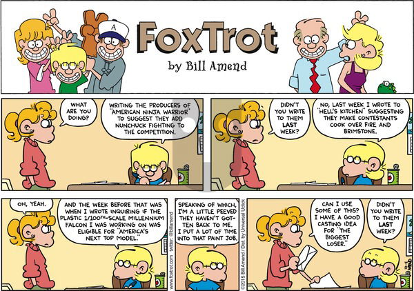 FoxTrot on Sunday October 4, 2015 Comic Strip