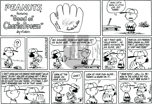 Peanuts - Sunday August 3, 1969 Comic Strip