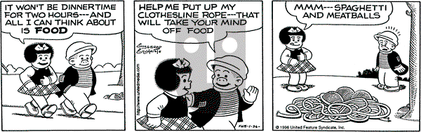 Nancy on Monday January 10, 2000 Comic Strip