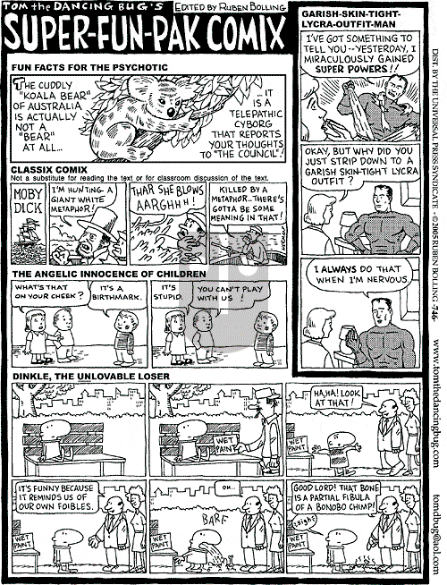 Tom the Dancing Bug on Saturday April 16, 2005 Comic Strip