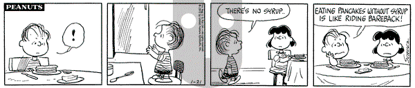Peanuts on Friday January 21, 1972 Comic Strip