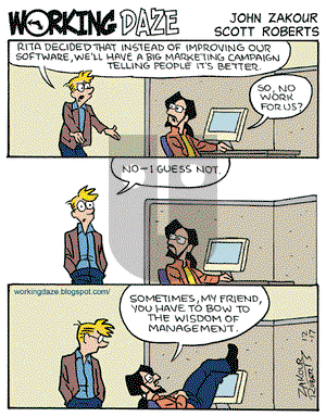 Working Daze on Wednesday December 17, 2008 Comic Strip