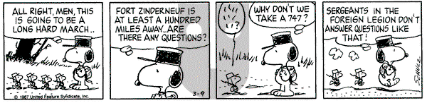 Peanuts on Monday March 9, 1987 Comic Strip