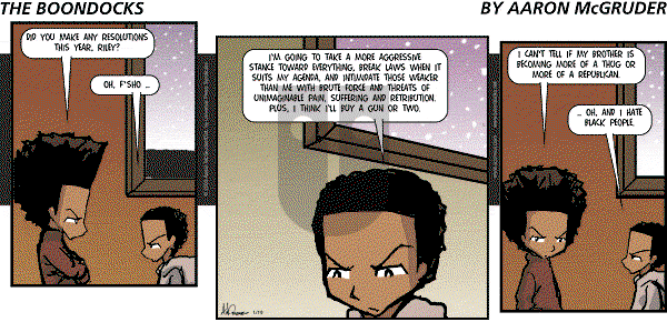 The Boondocks - Sunday January 19, 2003 Comic Strip