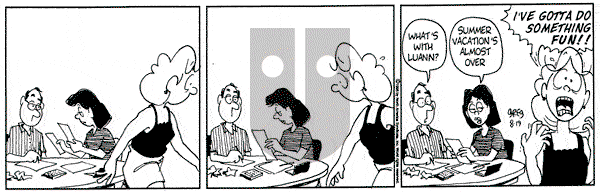 Luann on Saturday August 19, 1995 Comic Strip