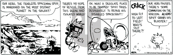 Calvin and Hobbes on Monday April 30, 1990 Comic Strip