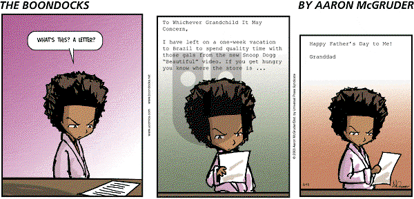 The Boondocks on Sunday January 16, 2011 Comic Strip
