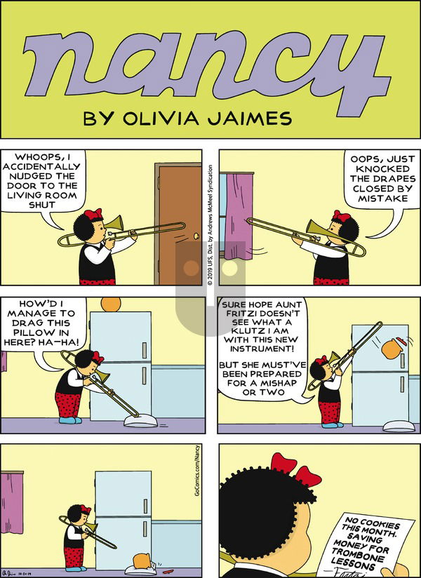 Nancy on Sunday October 20, 2019 Comic Strip