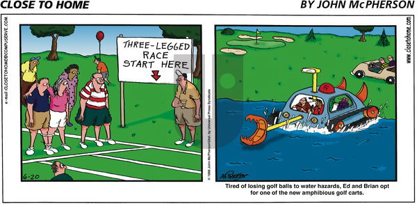 Close to Home on Sunday June 20, 1999 Comic Strip