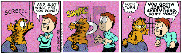 Garfield on Saturday April 25, 1987 Comic Strip