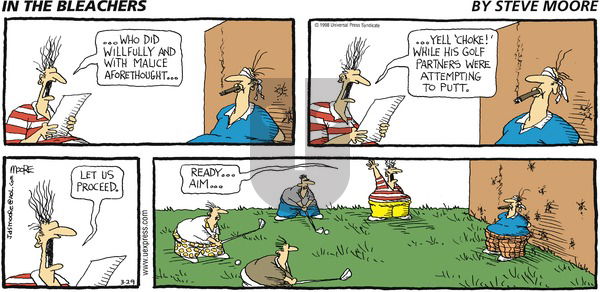 In the Bleachers on Sunday March 29, 1998 Comic Strip