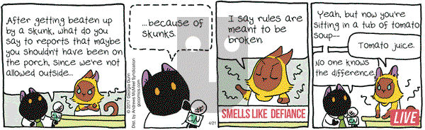 Breaking Cat News on Friday April 21, 2017 Comic Strip