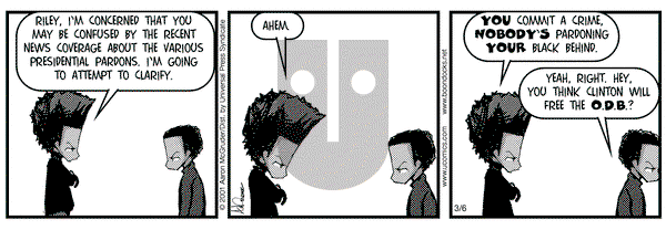 The Boondocks on Tuesday March 6, 2001 Comic Strip