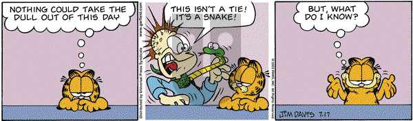 Garfield on Wednesday July 17, 2002 Comic Strip
