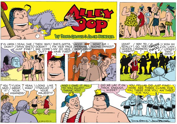 Alley Oop on Sunday November 3, 1996 Comic Strip