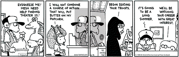 FoxTrot on Saturday June 12, 1999 Comic Strip