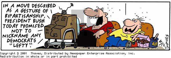 Frank and Ernest on Thursday April 12, 2001 Comic Strip