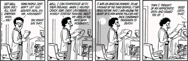 Doonesbury - Saturday March 13, 1982 Comic Strip