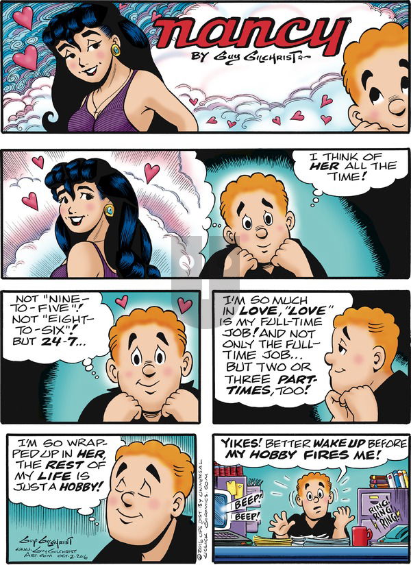 Nancy on Sunday October 2, 2016 Comic Strip