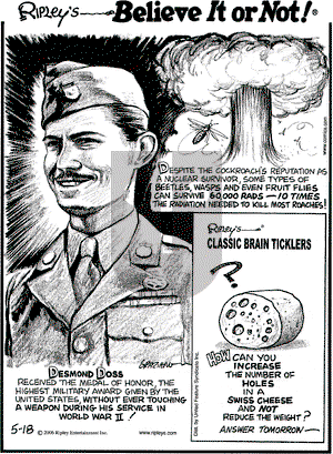 Ripley's Believe It or Not on Thursday May 18, 2006 Comic Strip