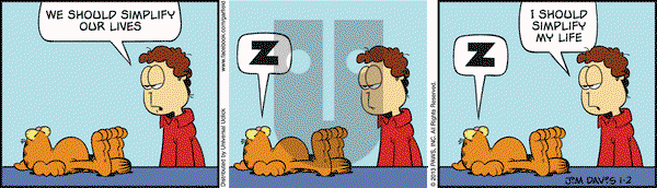 Garfield on Wednesday January 2, 2013 Comic Strip