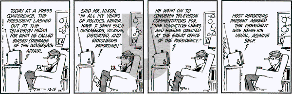 Doonesbury on Saturday December 15, 1973 Comic Strip