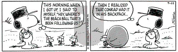 Peanuts on Saturday September 22, 1990 Comic Strip